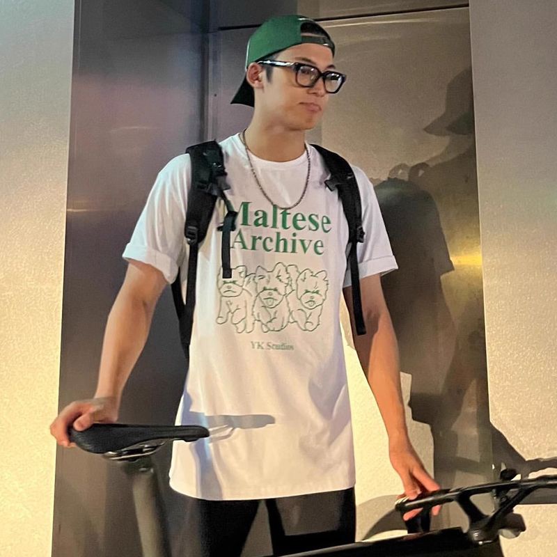 Áo Thun Cotton Trơn Ngắn Tay In Hình Chó Kim Min Kui Phong Cách Hàn Quốc Cho Nam Và Nữ