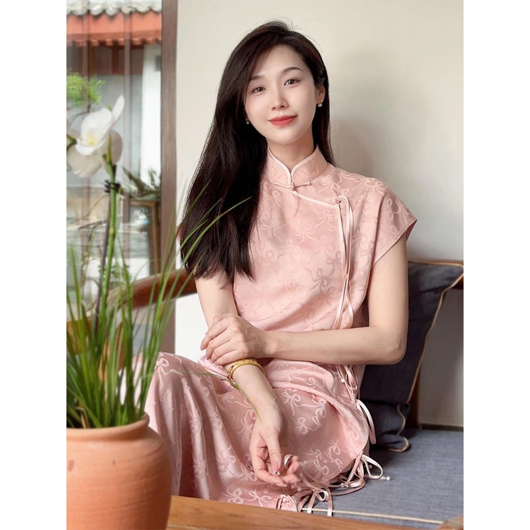 Sườn Xám Cách Tân Phong Cách Trung Hoa Cao Cấp Thời Trang Xuân Hè Mới Cho Nữ