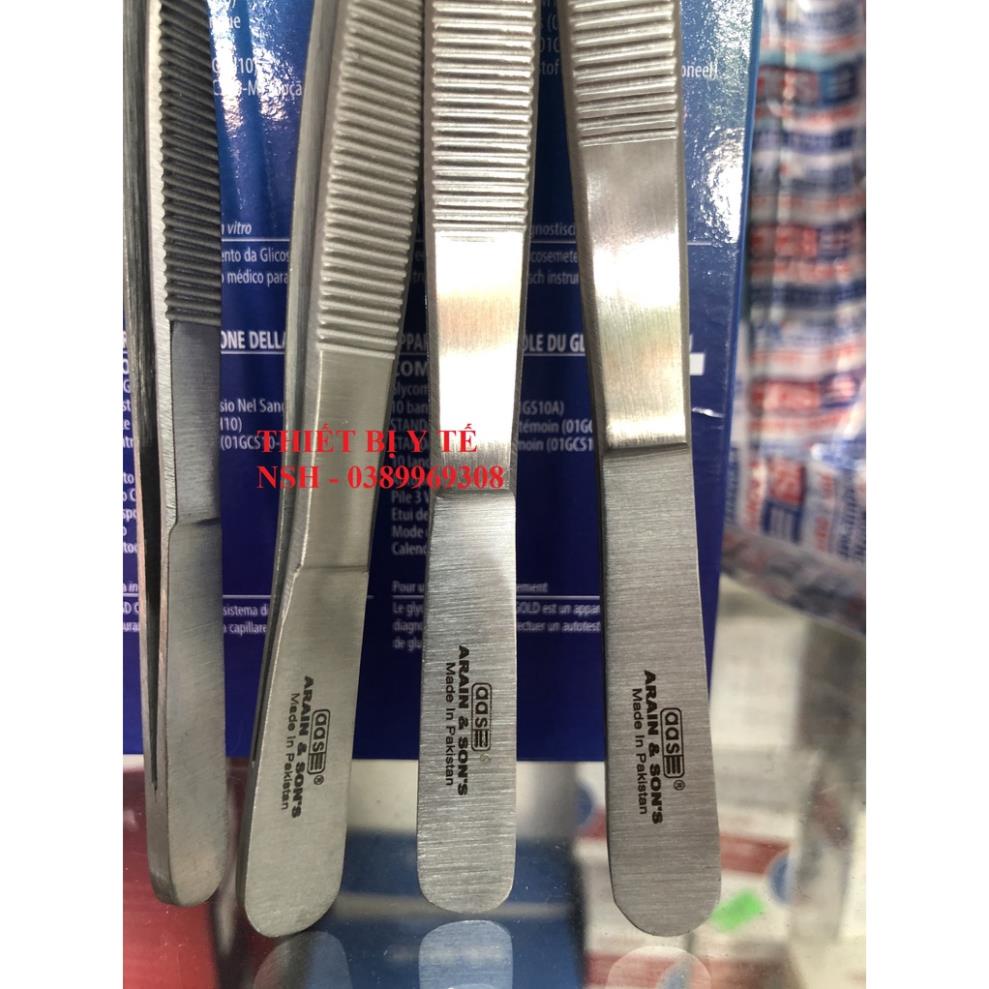 ❤️ Nhíp phẫu tích nỉa y tế thẳng hai đầu nhọn không mấu gắp linh kiện size 14cm 16cm 18cm 20cm hàng Pakistan