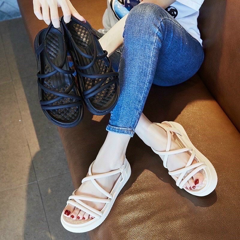 Dép Sandal Nữ Dây Đan Chéo, Sandal Quai Dây Thể Thao, Năng Động - Dc119