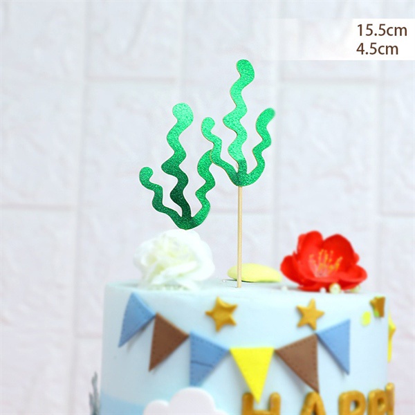 Set 3 que cắm rong biển nhỏ xanh đậm