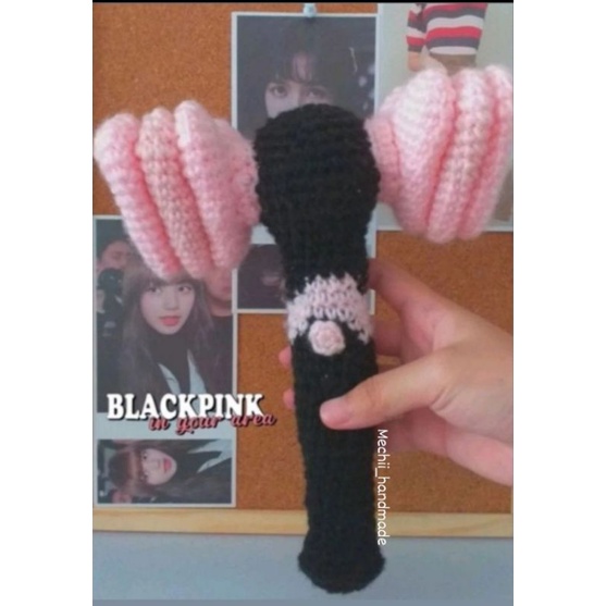 Lightstick Black Pink bằng len [HÀNG CÓ SẴN]
