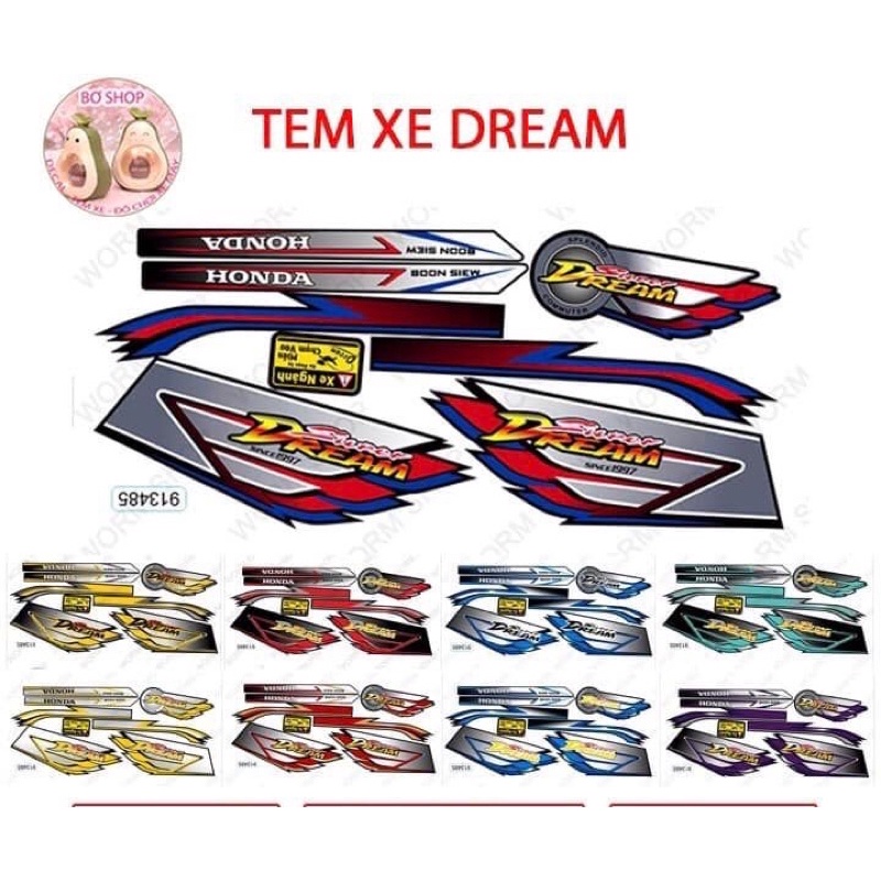 TEM DREAM SINE 1997 NHIỀU MÀU - TEM CAO CẤP CHỐNG PHAI MÀU