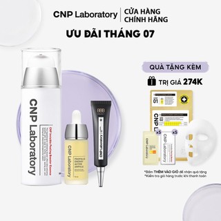 [Tặng kem nền] Combo Gel tẩy tế bào chết CNP Laboratory Invisible Peeling Booster và Tinh chất keo ong Propolis Energy