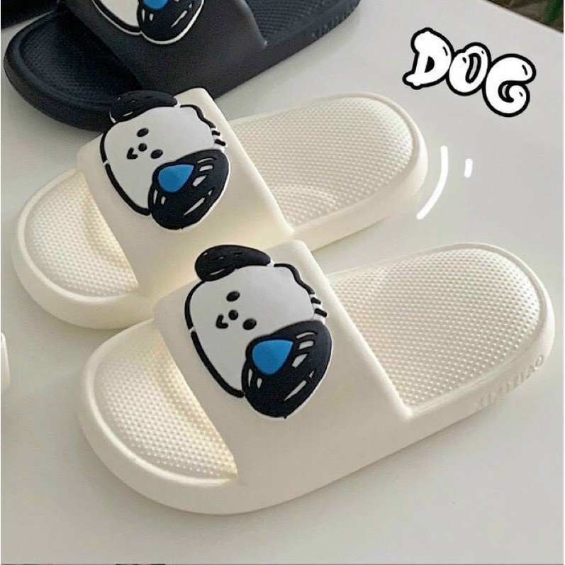 SR51 Dép nữ quai ngang hình cún dễ thương chống nước chống trơn