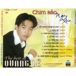 Đĩa cd 2171. cdcd135 - quang le - the best of - chim sao ngay xua chất lượng cao
