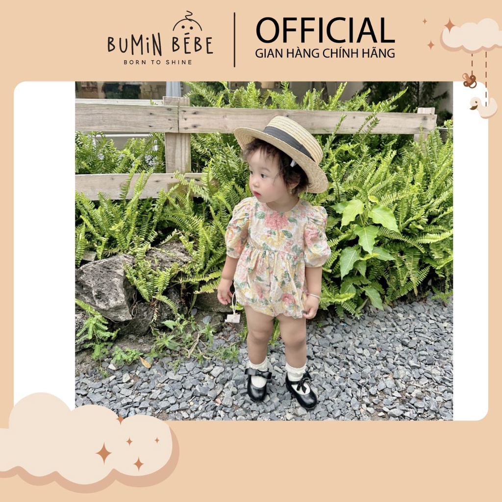 Set Bodysuit Mùa Hè Cho Bé Gái Hoa hồng,Body Liền Cho Bé,Body Liền Thân ,Váy hoa cho bé đi chơi, 2-24 Tháng, 5 Đến 12kg