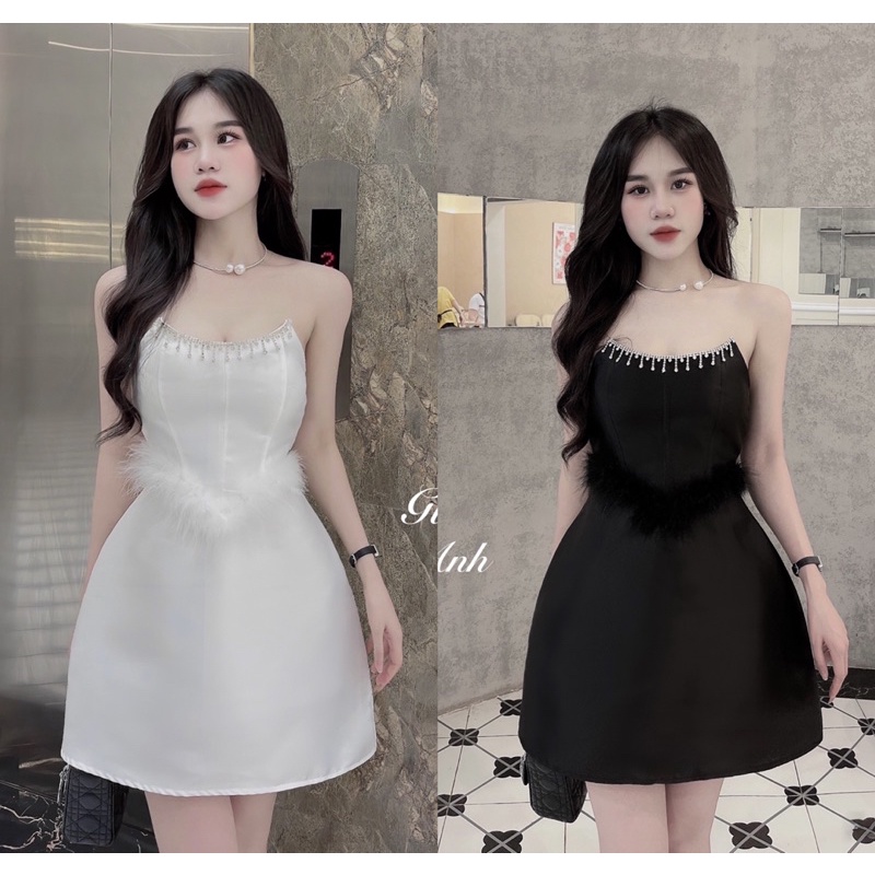 Váy TacTa Cúp Đá Ngực Lông Eo