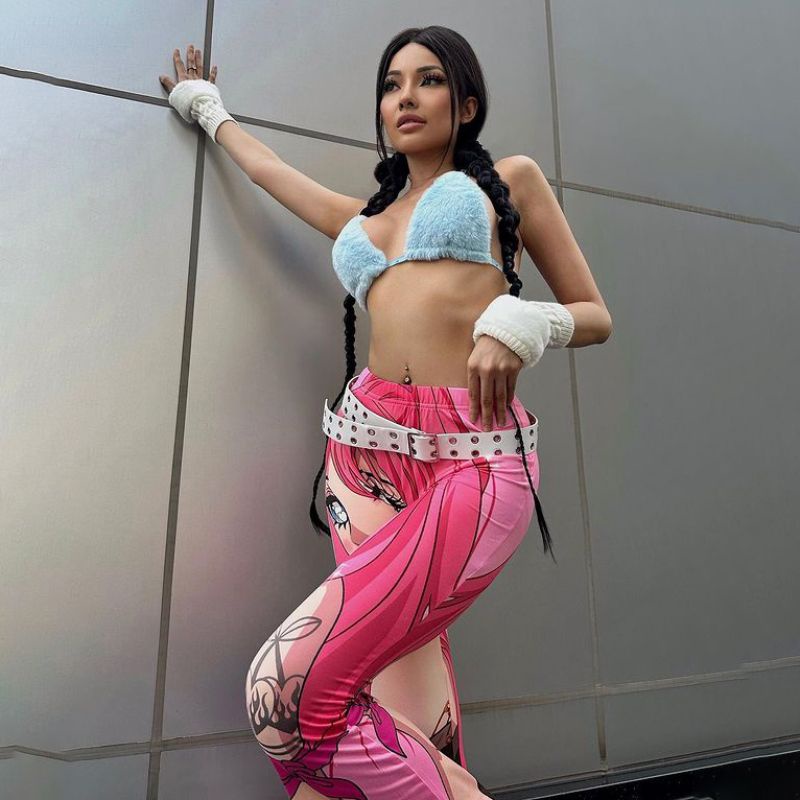 Jiashucheng Quần Ống Loe Tập Yoga Lưng Cao In Họa Tiết Kỹ Thuật Số Phong Cách Âu Mỹ Thời Trang Mùa Xuân Mới Cho Nữ