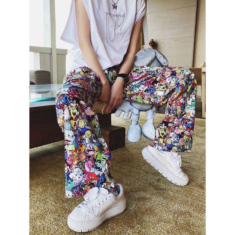 Quần Lụa Mỏng Ống Rộng Lưng Cao Thời Trang Mùa Hè Phong Cách Mới Cho Nữ