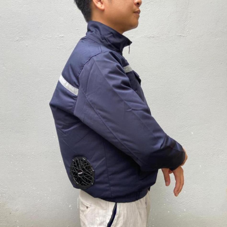 Áo Điều Hòa NHẬT BẢN hàng chính hãng các màu xanh than,xám , Áo chống nắng có gắn quạt làm mát công nghệ PIN JAPAN