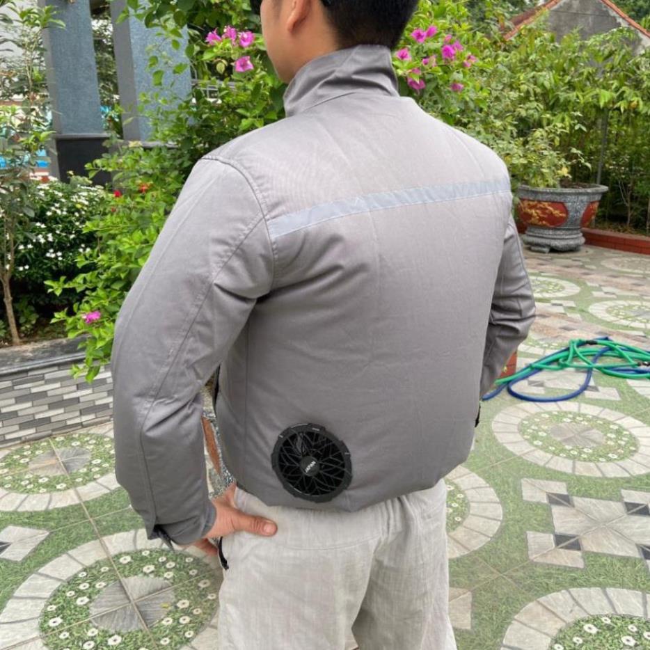 Áo Điều Hòa NHẬT BẢN hàng chính hãng các màu xanh than,xám , Áo chống nắng có gắn quạt làm mát công nghệ PIN JAPAN