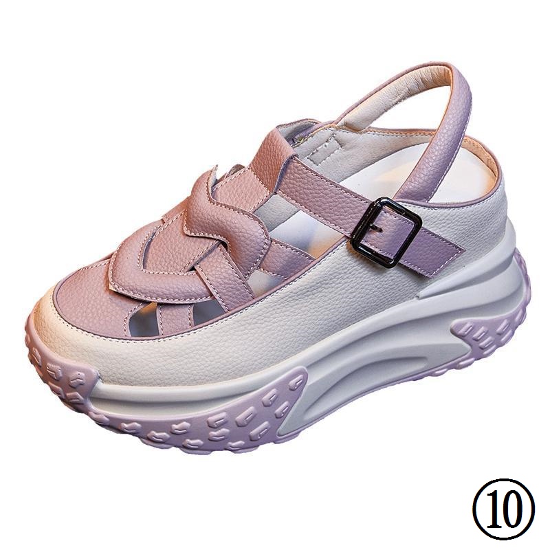 Giày Sandal Đế Dày Tăng Chiều Cao Thoáng Khí Thời Trang Mùa Hè 2023 Dành Cho Nữ
