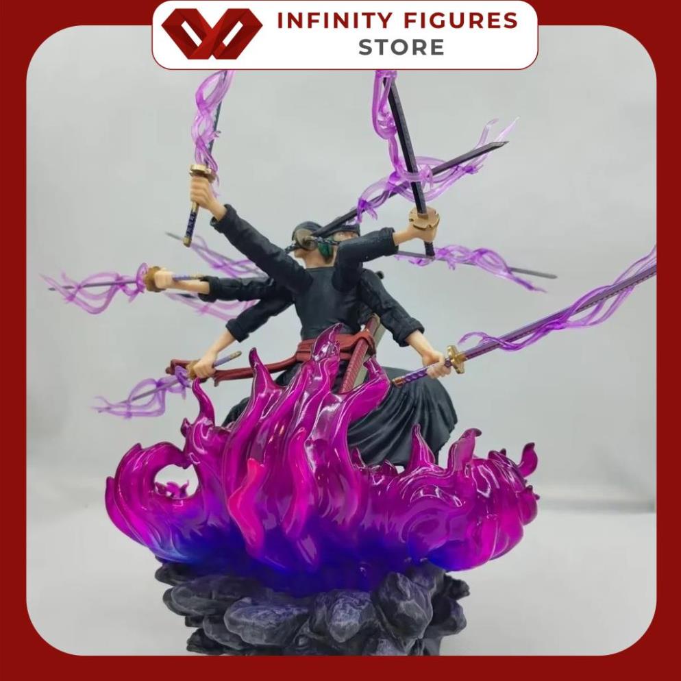 Mô hình One piece Zoro 3 đầu 6 tay cao 32cm cực chiến | Figure anime vua hải tặc decor trang trí làm quà tặng