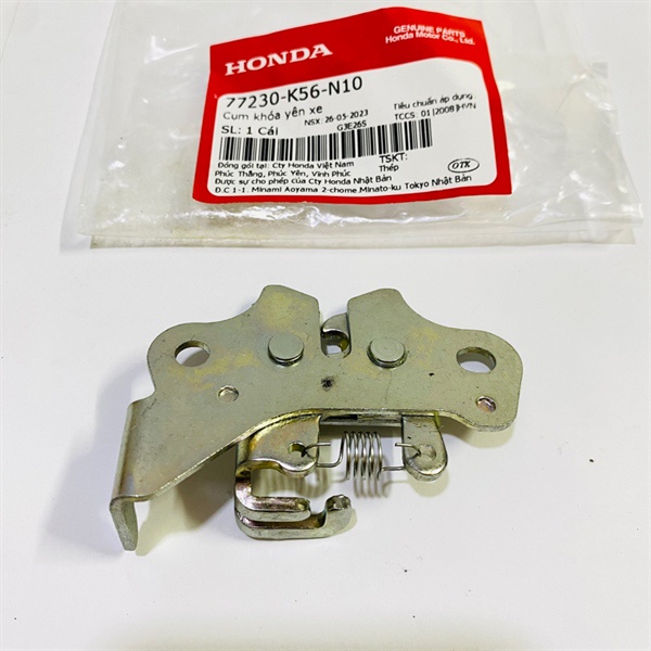 Cụm khóa yên xe Winner 150 V1 / Winner X (RS150 V1 V2 V3) Zin Honda - 77230K56N10