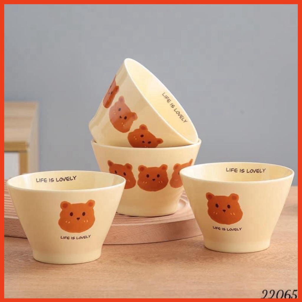 SET 4 MÓN 2 BÁT + 2 THÌA HÌNH GẤU SIÊU XINH