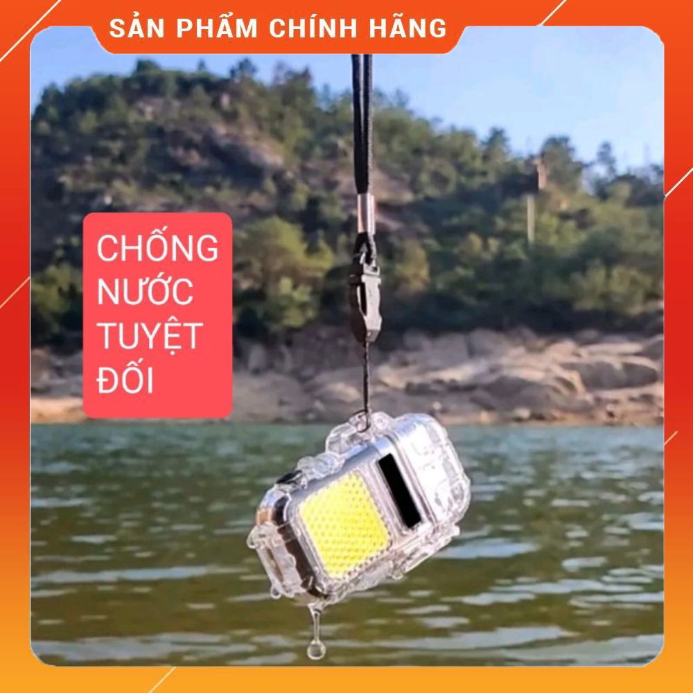 Đèn led mini siêu sáng 3in1 có sạc usb - đèn móc khoá mini có sạc pin