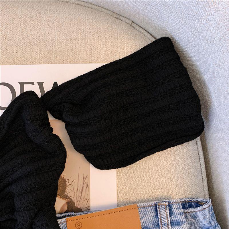 Áo Sơ Mi Ngắn Một Bên Vai Thắt Nơ Phong Cách Hàn Quốc Thời Trang Mùa Hè Dành Cho Nữ