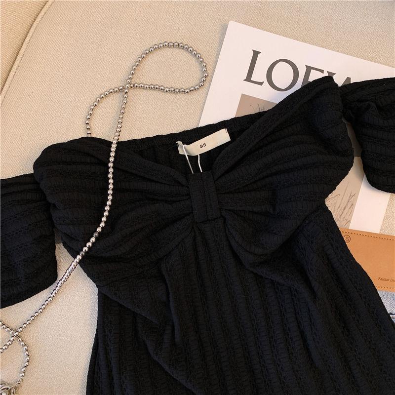 Áo Sơ Mi Ngắn Một Bên Vai Thắt Nơ Phong Cách Hàn Quốc Thời Trang Mùa Hè Dành Cho Nữ