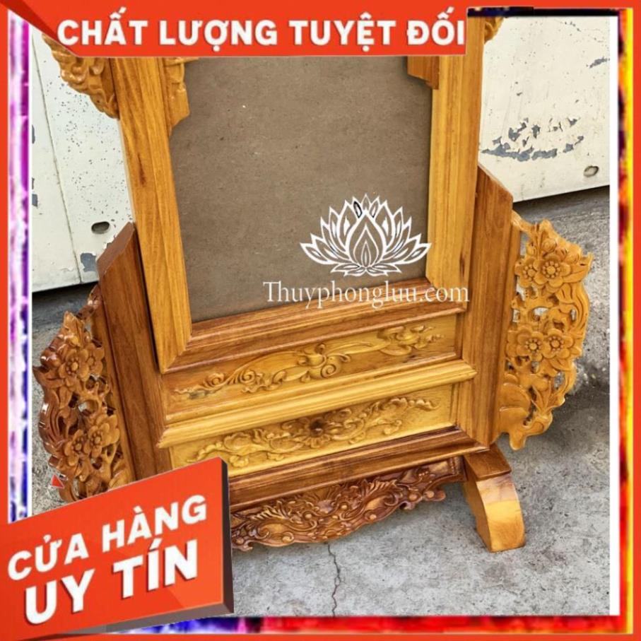 Khung ảnh chiện mai khung hình bàn thờ cúng gỗ mít 2 cỡ ảnh 21x31 và 25x35