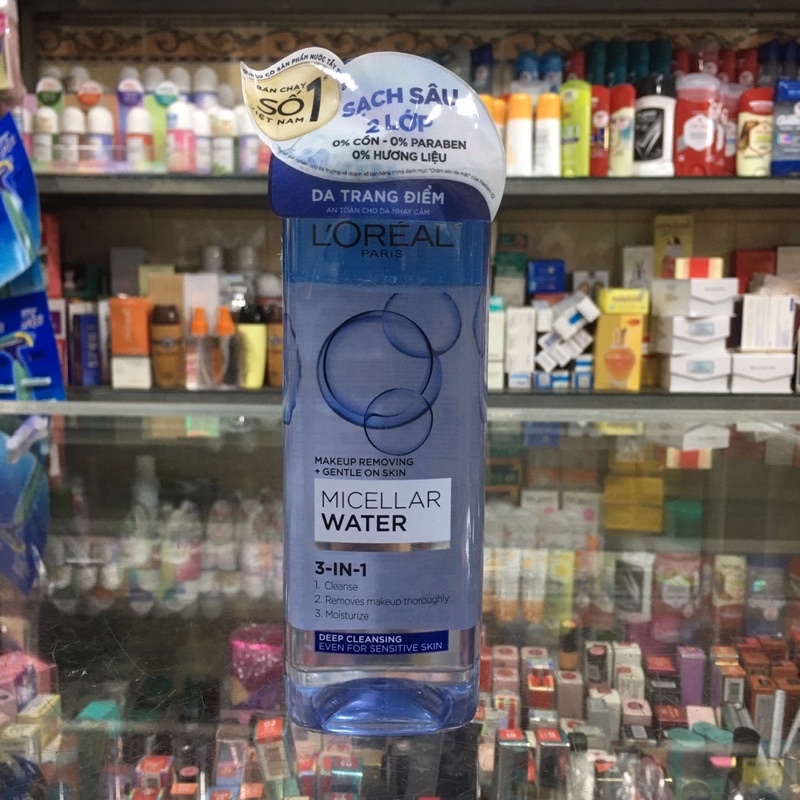 Nước tẩy trang 3 in 1 L'Oréal Micellar tươi mát da chai 400ml