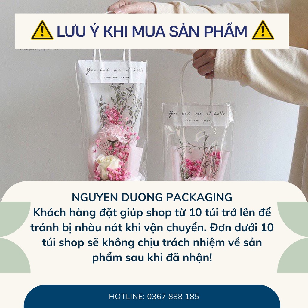 Túi Nilon Đựng Hoa Sáp Hoa Tươi Quà Tặng - Đặt 10 Sản Phẩm Trở Lên