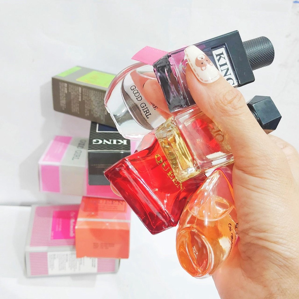 Set 5 chai Nước Hoa Mini Charm: Good Girl - Queen - Ori - Giò - King (10ml)