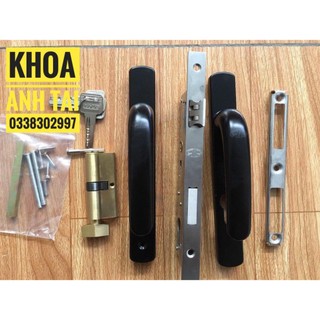 Khoá tay gạt cửa nhôm ag lắp hệ việt pháp 4500, hệ pma, hệ 55, hệ 700, hệ 1000, sắt hộp 3x6, hộp 4x8