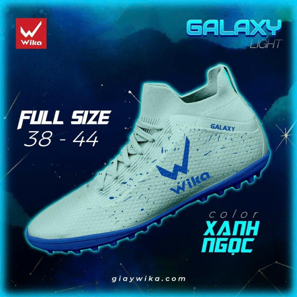 Giày Đá Bóng Nam Wika Galaxy Chính Hãng Thiết Kế Bề Mặt Vân Nổi, Đế Đinh Tròn Chống Trơn Trượt , đã khâu full đế