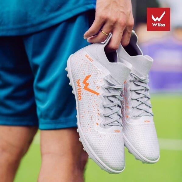 [ Giá Sỉ ] Giày Đá Bóng WIKA Galaxy Cổ Cao Vải Sợi Dệt Ôm Chân, đã khâu full đế ...