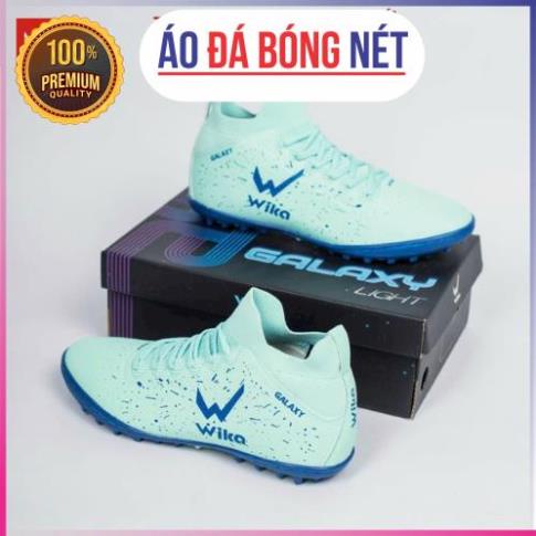 [ Giá Sỉ ] Giày Đá Bóng WIKA Galaxy Cổ Cao Vải Sợi Dệt Ôm Chân, đã khâu full đế ...