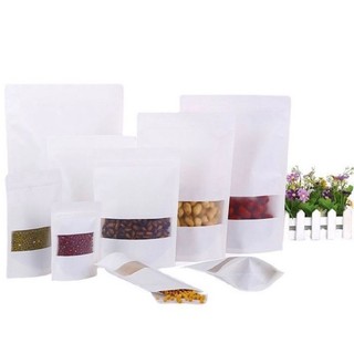 Túi Zip Giấy Kraft Trắng,Túi Zipper Đựng Thực Phẩm Nhiều Size
