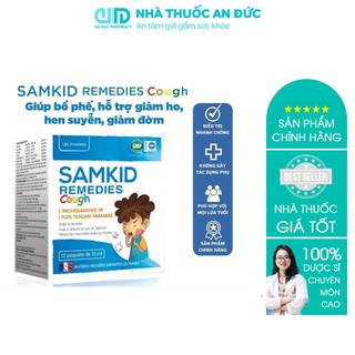 Siro ho Samkid Remedies Cough bổ phế, hỗ trợ giảm ho, đờm, rát họng 12 gói x 10mL - Nhà thuốc An Đức