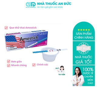 Que thử thai amestick phát hiện nhanh, test thử thai nhanh - nhà thuốc an đức