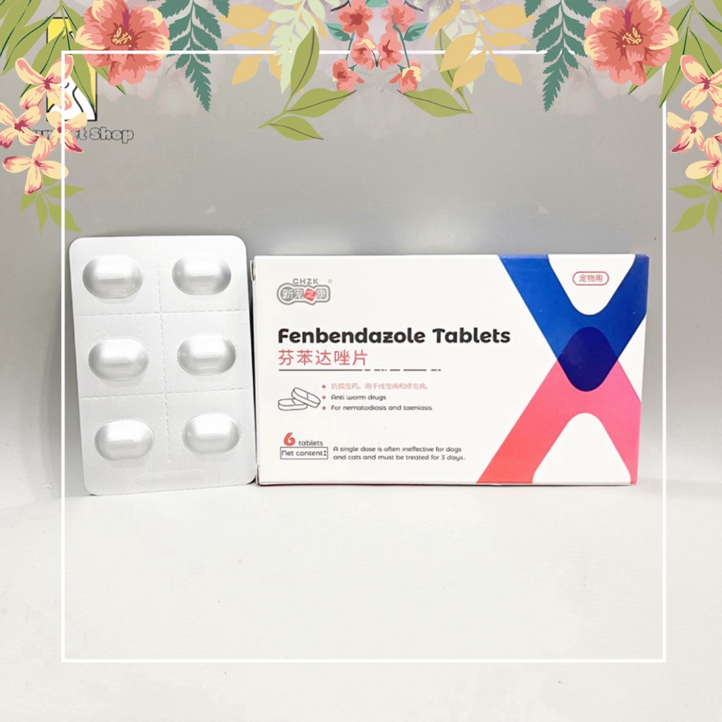 Viên nhai nhai xóa bỏ giun móc, giun đũa và nội ngoại ký sinh ở chó mèo - Fenbendazole Tables (CHZK)