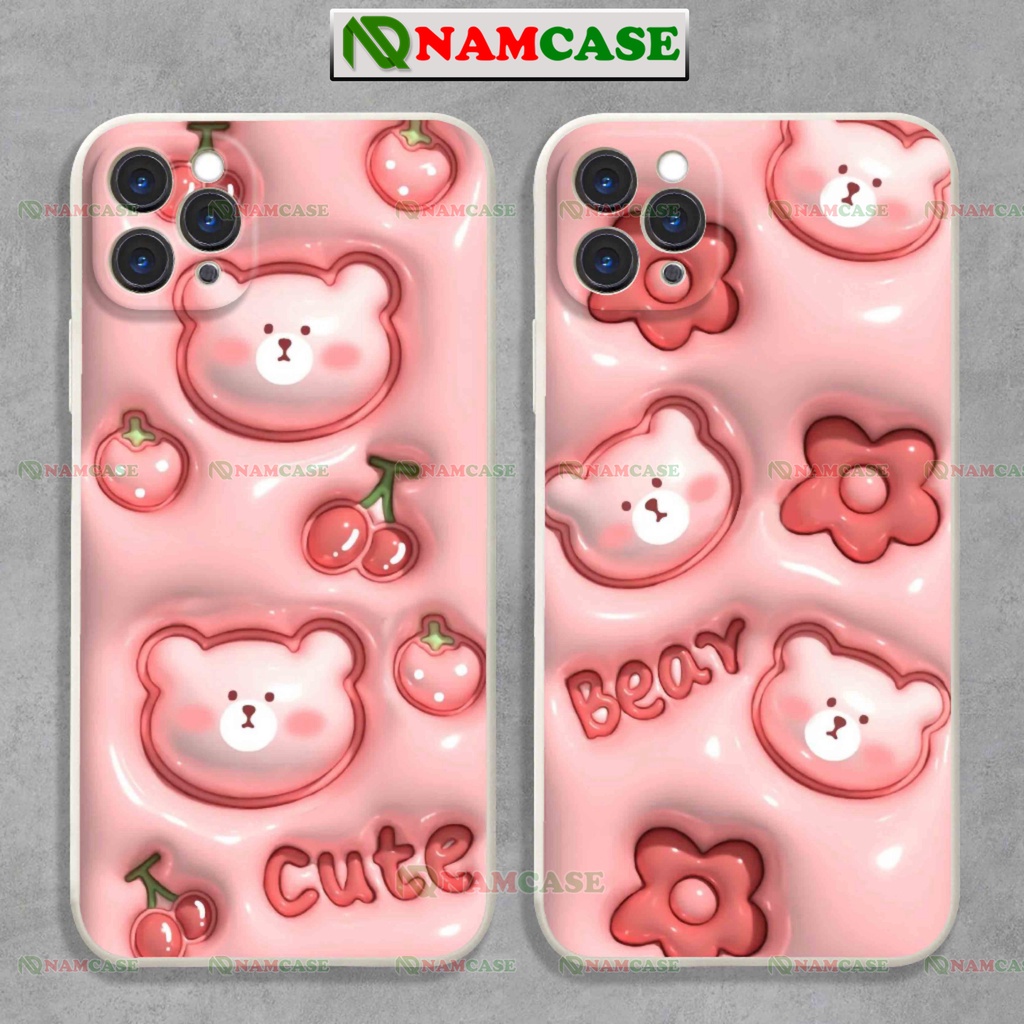 Ốp lưng iphone cặp đôi hoạt hình gấu 3D cute độc lạ ngộ nghĩnh dễ thương ip 6/6s/7/8/X/XS/11/12/13/14 Pro Plus Max
