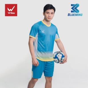 Bộ Quần Áo Bóng Đá Wika Blueming Cao Cấp, Chất Vải Thoáng Mát Thấm Hút Mồ Hôi