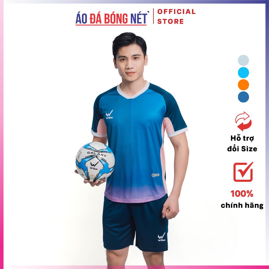 Bộ Quần Áo Bóng Đá Wika Blueming Cao Cấp, Chất Vải Thoáng Mát Thấm Hút Mồ Hôi