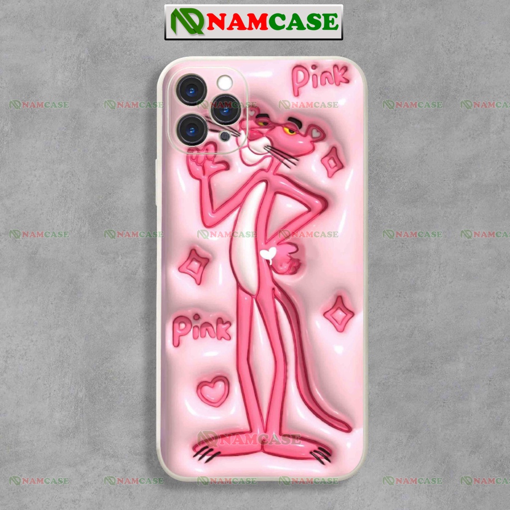 Ốp lưng iphone cặp đôi hoạt hình báo hồng 3D cute độc lạ ngộ nghĩnh dễ thương ip 6/6s/7/8/X/XS/11/12/13/14 Pro Plus Max