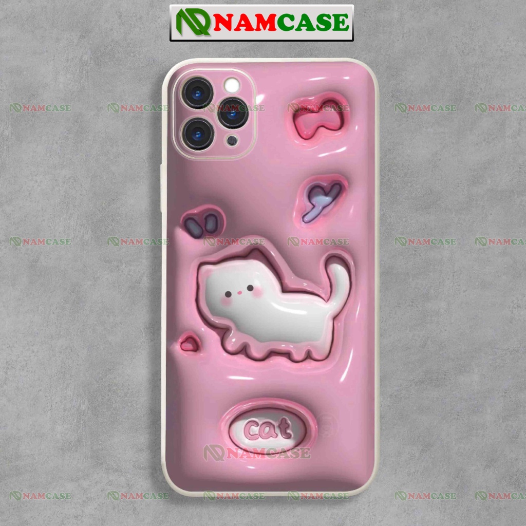 Ốp lưng iphone cặp đôi hoạt hình mèo 3D cute độc lạ ngộ nghĩnh dễ thương ip 6/6s/7/8/X/XS/11/12/13/14 Pro Plus Max