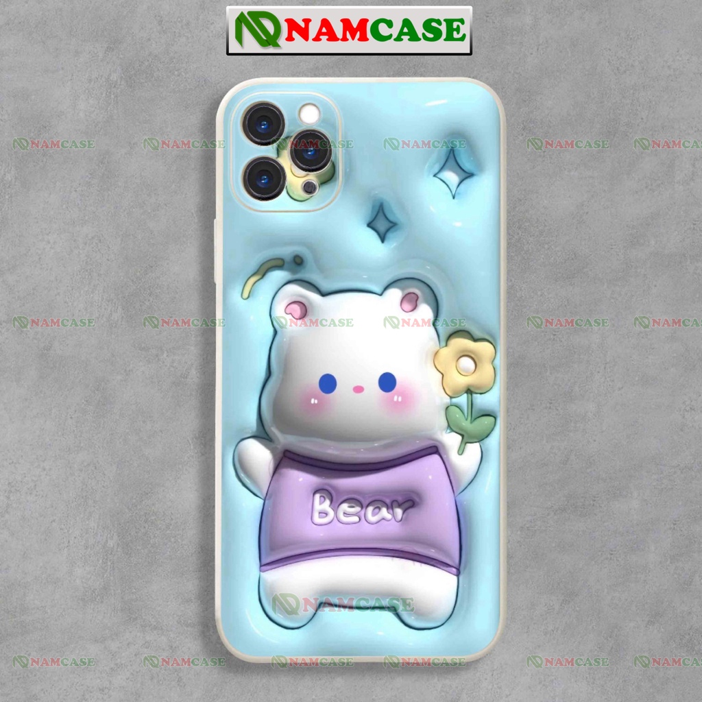 Ốp lưng iphone cặp đôi hoạt hình gấu thỏ 3D cute độc lạ ngộ nghĩnh dễ thương ip 6/6s/7/8/X/XS/11/12/13/14 Pro Plus Max
