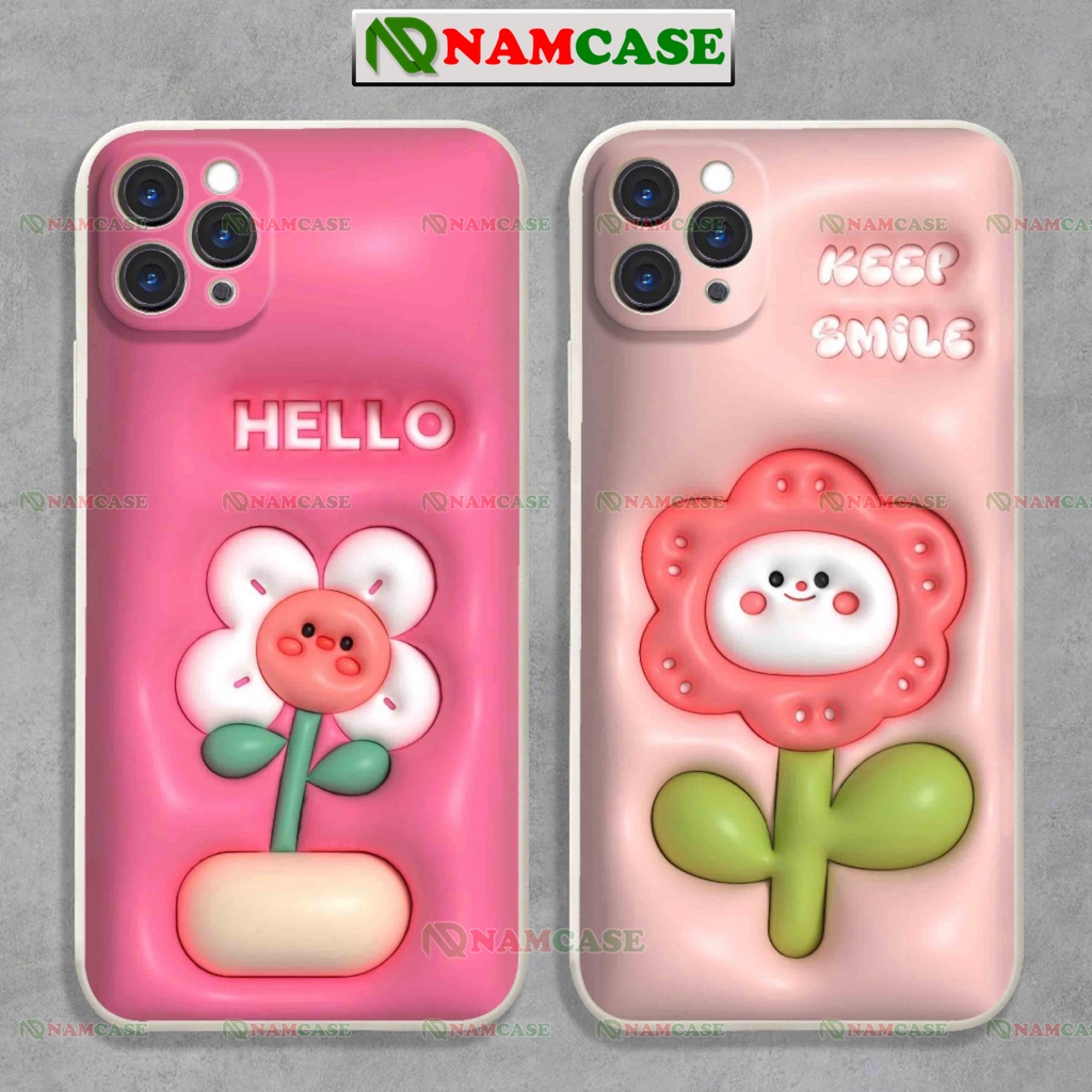 Ốp lưng iphone cặp đôi hoạt hình hoa 3D cute độc lạ ngộ nghĩnh dễ thương ip 6/6s/7/8/X/XS/11/12/13/14 Pro Plus Max