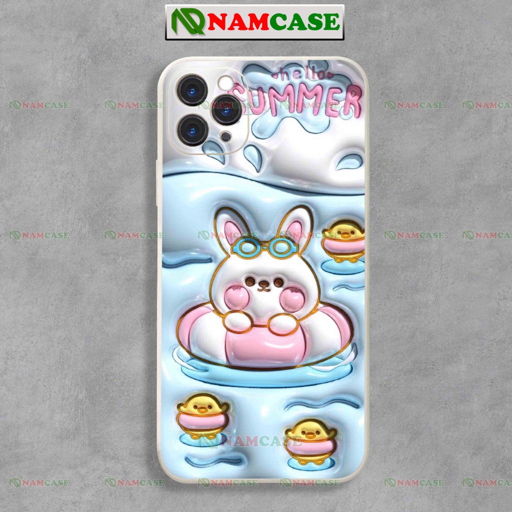 Ốp lưng iphone cặp đôi hoạt hình gấu thỏ 3D cute ngộ nghĩnh dễ thương đẹp ip 6/6s/7/8/X/XS/11/12/13/14 Pro Plus Max