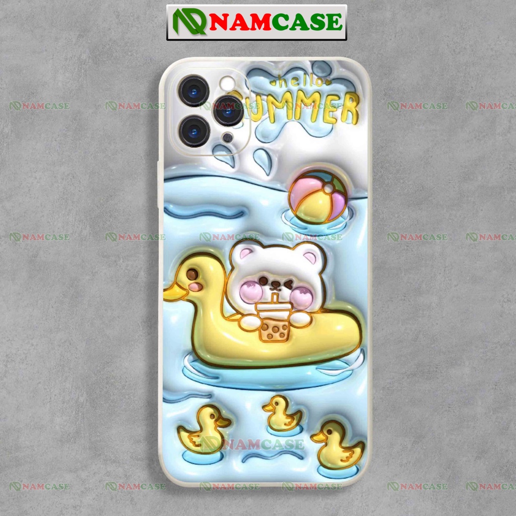 Ốp lưng iphone cặp đôi hoạt hình gấu thỏ 3D cute ngộ nghĩnh dễ thương đẹp ip 6/6s/7/8/X/XS/11/12/13/14 Pro Plus Max