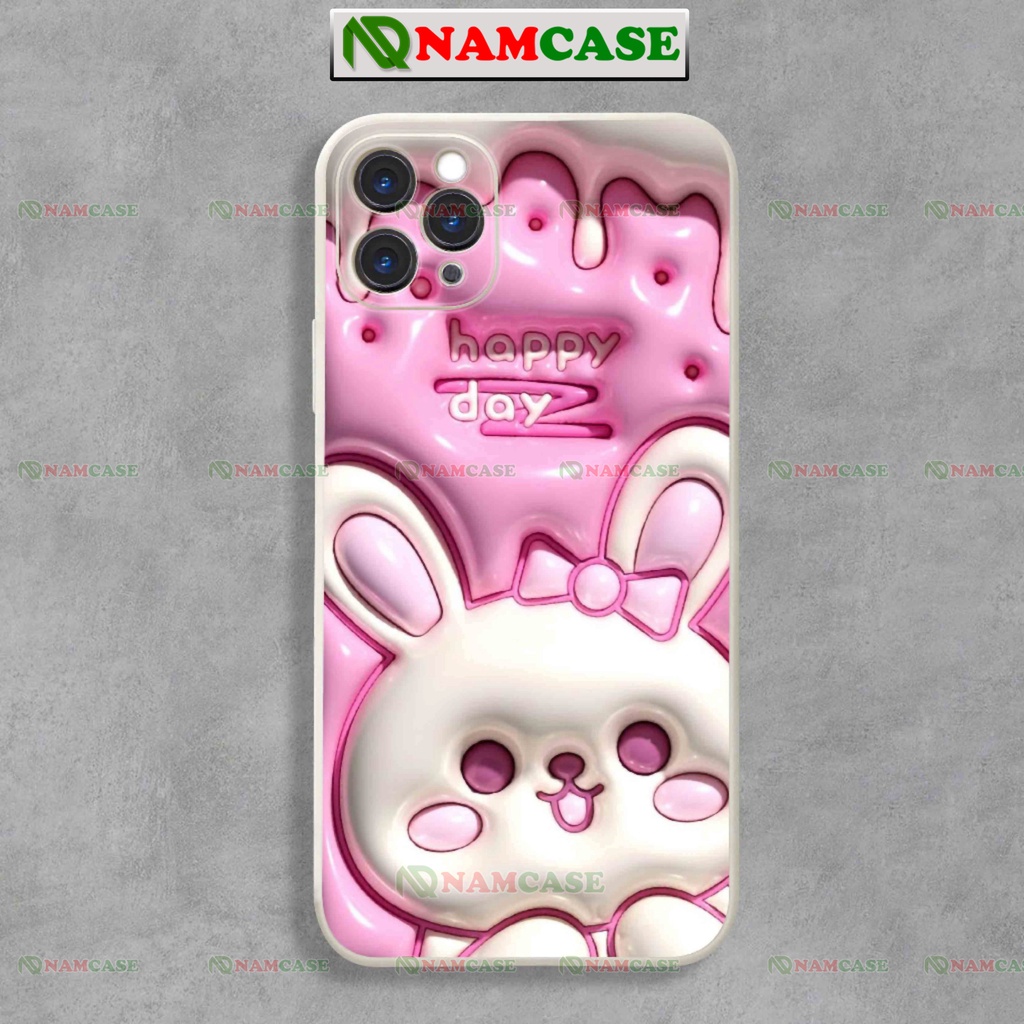 Ốp lưng iphone cặp đôi hoạt hình gấu thỏ 3D cute ngộ nghĩnh dễ thương đẹp ip 6/6s/7/8/X/XS/11/12/13/14 Pro Plus Max