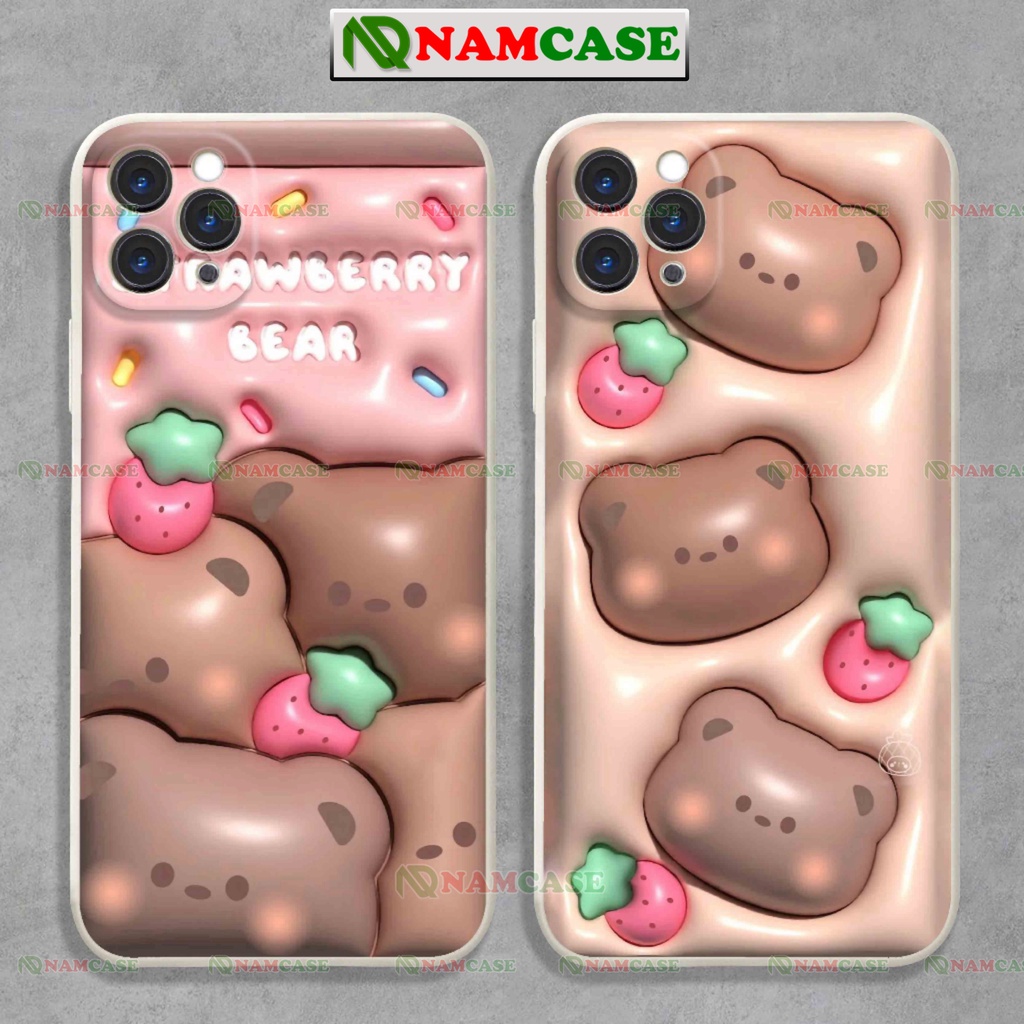 Ốp lưng iphone cặp đôi hoạt hình gấu 3D cute độc lạ ngộ nghĩnh dễ thương đẹp ip 6/6s/7/8/X/XS/11/12/13/14 Pro Plus Max