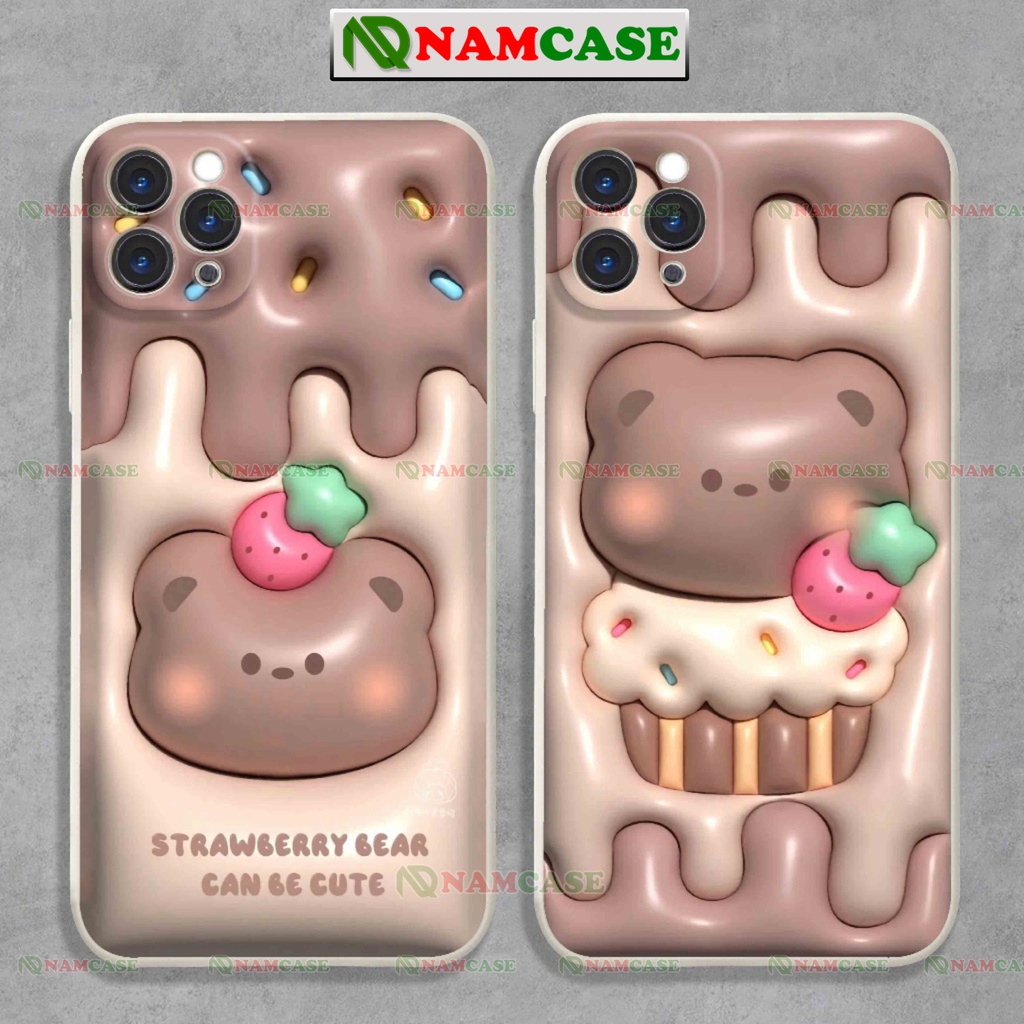 Ốp lưng iphone cặp đôi hoạt hình gấu 3D cute độc lạ ngộ nghĩnh dễ thương đẹp ip 6/6s/7/8/X/XS/11/12/13/14 Pro Plus Max