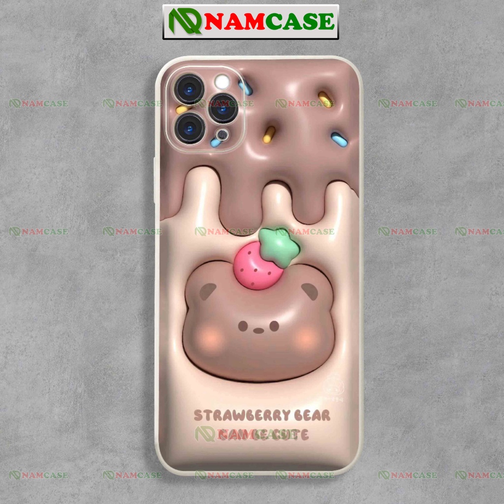 Ốp lưng iphone cặp đôi hoạt hình gấu 3D cute độc lạ ngộ nghĩnh dễ thương đẹp ip 6/6s/7/8/X/XS/11/12/13/14 Pro Plus Max