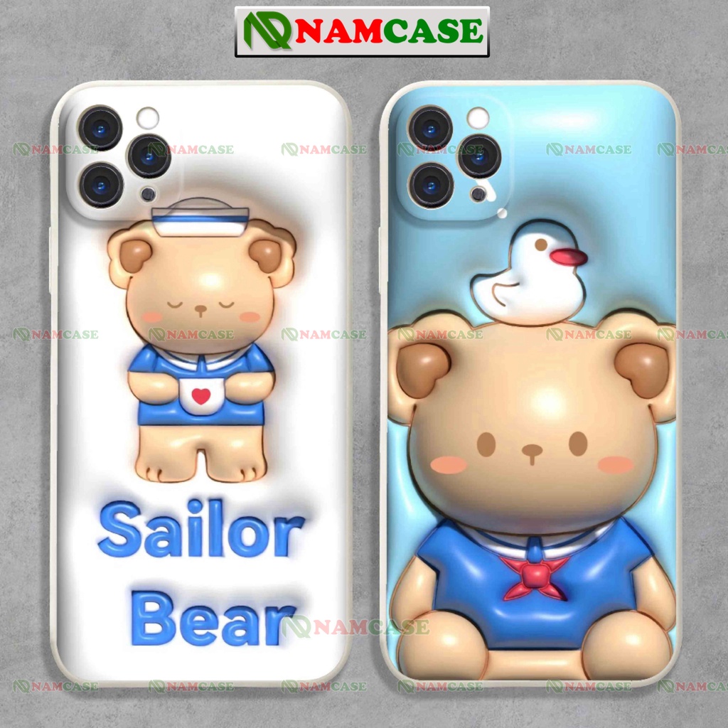 Ốp lưng iphone cặp đôi hoạt hình gấu 3D cute độc lạ ngộ nghĩnh dễ thương đẹp ip 6/6s/7/8/X/XS/11/12/13/14 Pro Plus Max