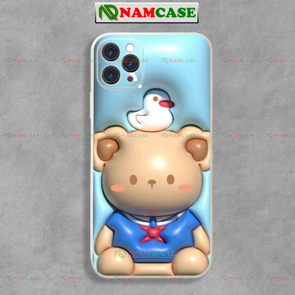 Ốp lưng iphone cặp đôi hoạt hình gấu 3D cute độc lạ ngộ nghĩnh dễ thương đẹp ip 6/6s/7/8/X/XS/11/12/13/14 Pro Plus Max